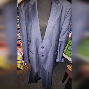 Hugo Boss Blue Checkered Suit